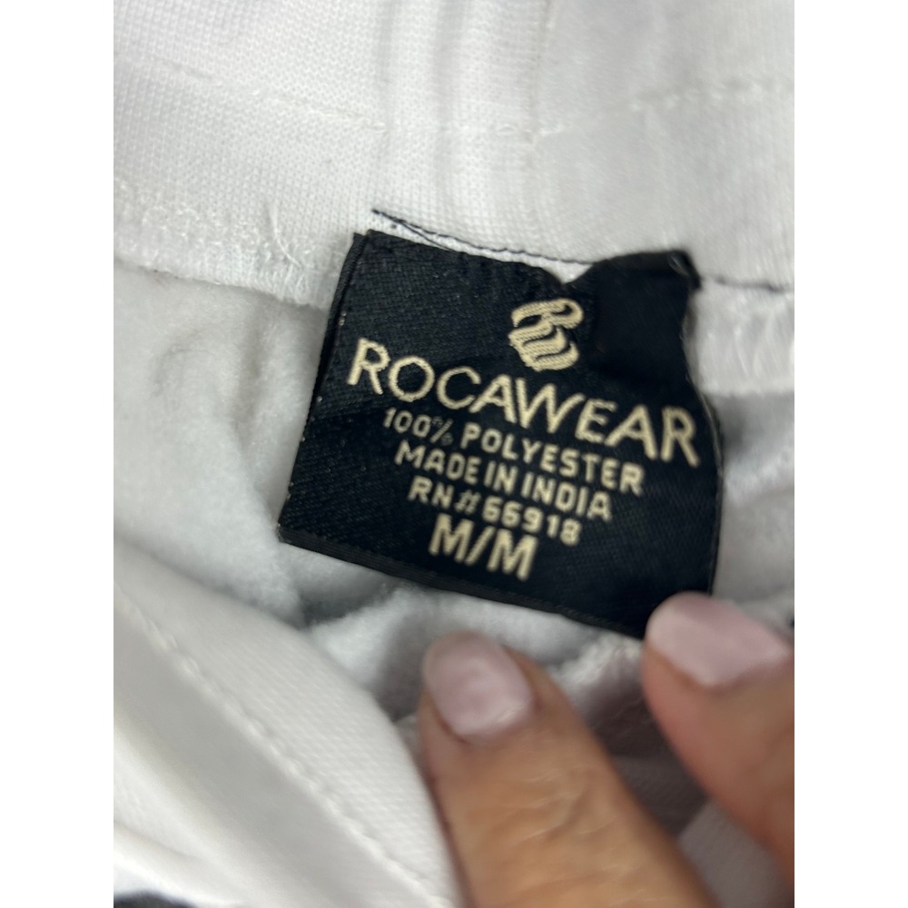 Rocawear Mens Fleece Jogger Pants Medium White Black Swirl Zebra Print NWT - Picture 4 of 8
